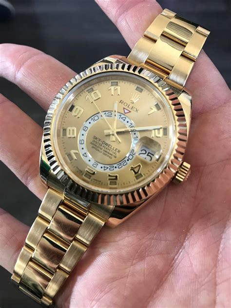 rolex yellow gold sky dweller|rolex 326238 price.